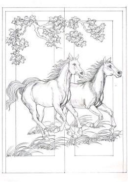 Horse Racing Hand Sketch