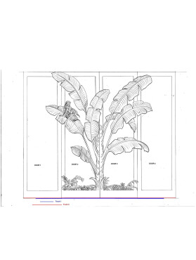 Door Name : Tropical Door Sketch CD-6